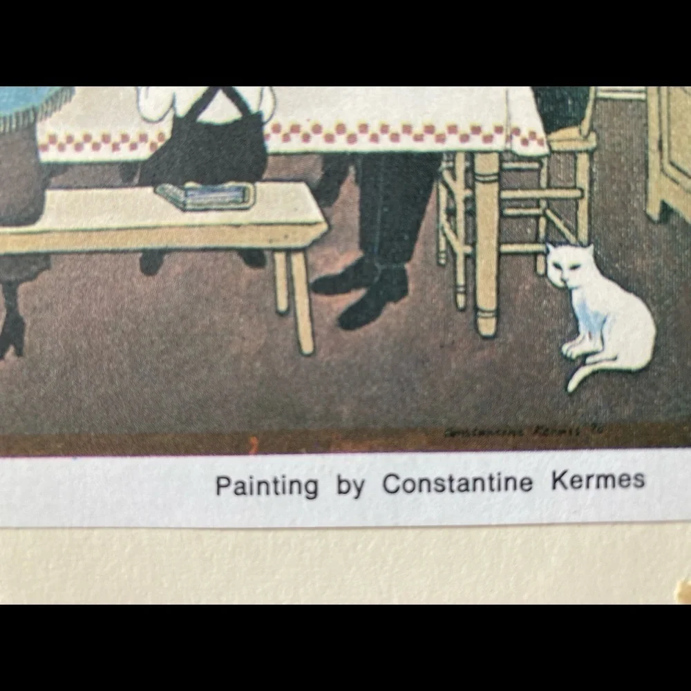 Constantine Kermes Amish Farm Family Matted Framed Print Family traditions